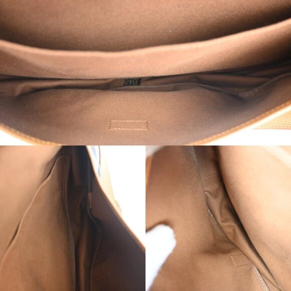 LOUIS VUITTON Logo Saumur 43 Shoulder Bag Monogram Leather Brown M42252 98MA210 - Picture 13 of 16